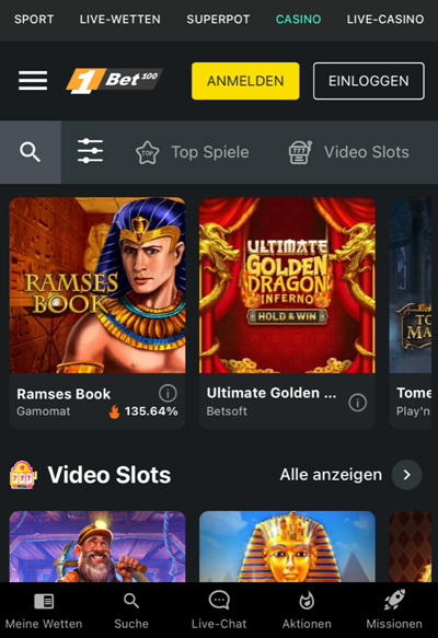 1bet mobile start