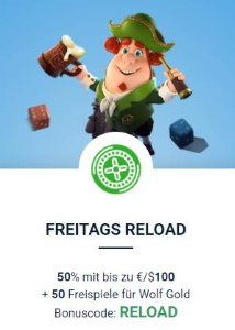 20 Bet Freitags Reload Bonus