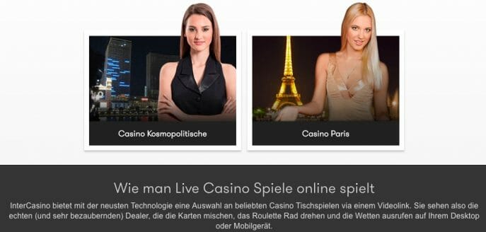 Intercasino Live Casino