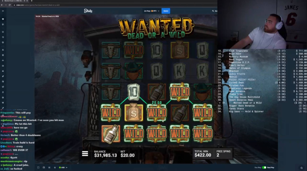 ©https://kick.com/lospollostv - LosPollos spielt den Slot Wanted Dead or a Wild