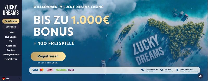 Lucky Dreams stellt seinen Neukunden ein attraktives Bonuspaket bereit 