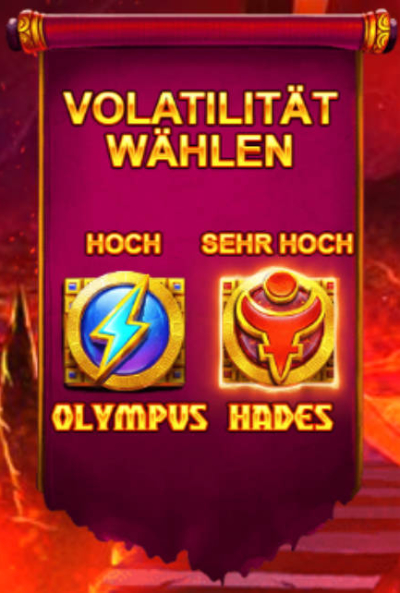 Zeus vs Hades Volatilität