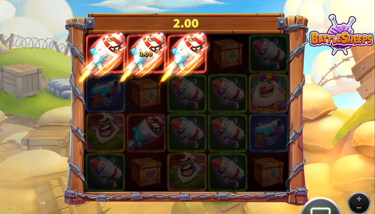 Battlesheeps Slot Win - Three Bombs