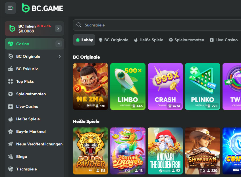 bcgame-spiele-lobby