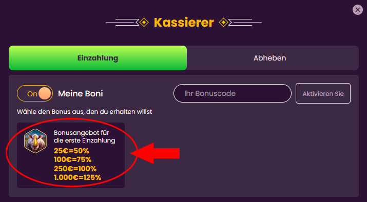 Wichtiger Hinweis: Wer den Bonus erhalten möchte, muss im Kassenfenster auf das Angebot klicken.