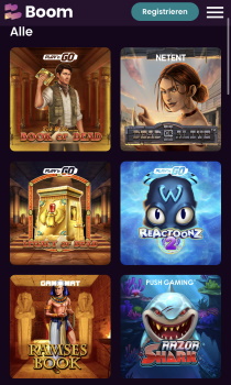 Boom Casino mobile Spiele