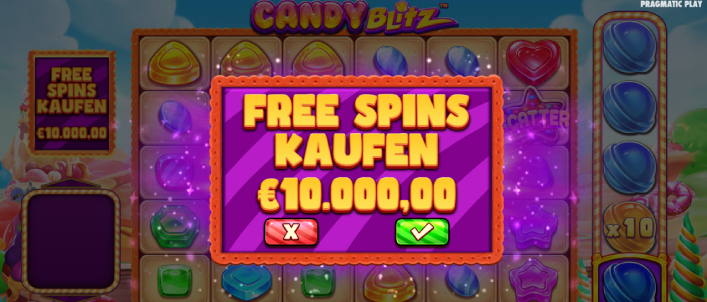 ©Pragmatic Play | Beim Grundeinsatz von 100€ kostet das Feature 10.000€.