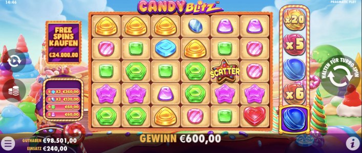 ©Pragmatic Play | Die mobile Version von Candy Blitz. Sie läuft auf allen Smartphones, Tablets und mobilen Endgeräten.