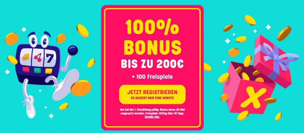 Bei Caxino Online erhalten neue Spieler einen 100% Bonus bis 200€ und 100 Freispiele