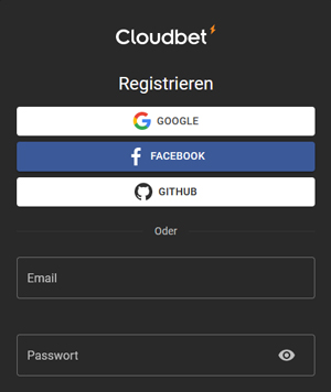 Cloudbet Konto eröffnen