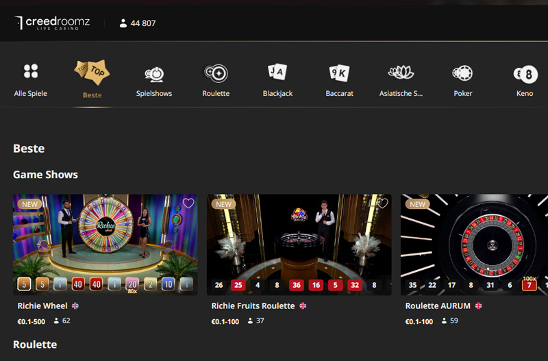 Creedroomz Live Games