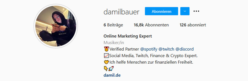 Damit Bauer Instagram