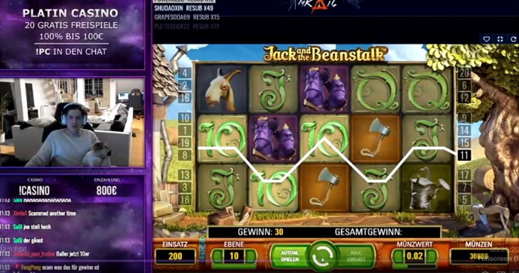 Damil beim Spielen von Slots auf Twitch