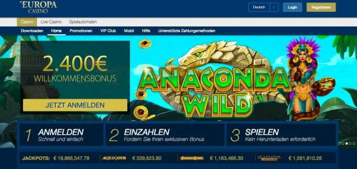 Europa Casino Webseite