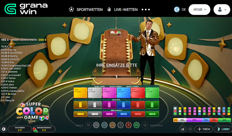 Super Color Game bei Granawin