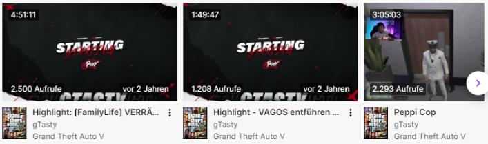 ©twitch.tv/gtasty | Noch hat gTasty auf Twitch mehr Aufrufe als auf Kick. Aber dort steigen die Zahlen rasant an.