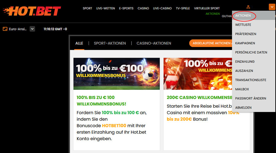 hotbet-aktionen-spielerkonto