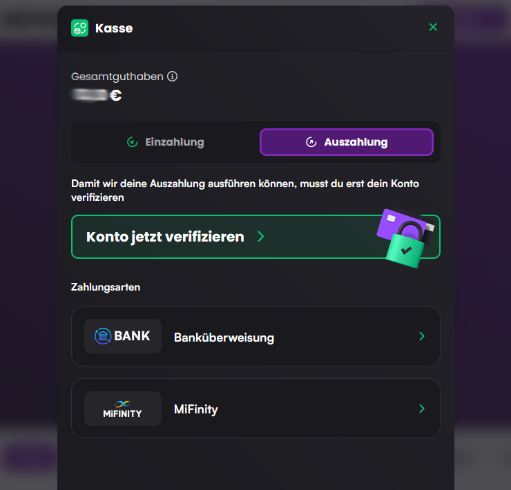Instaspin Auszahlung
