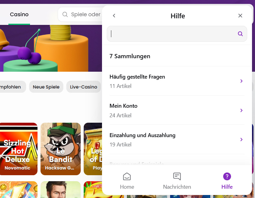 Instaspin Hilfe und FAQ