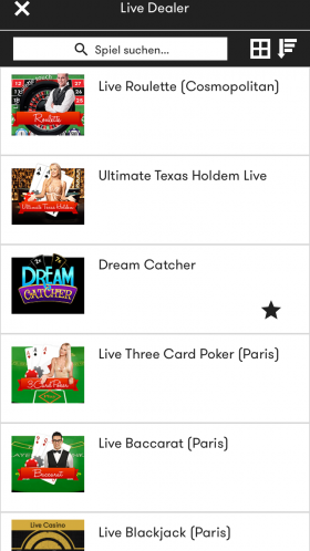 Intercasino App Live