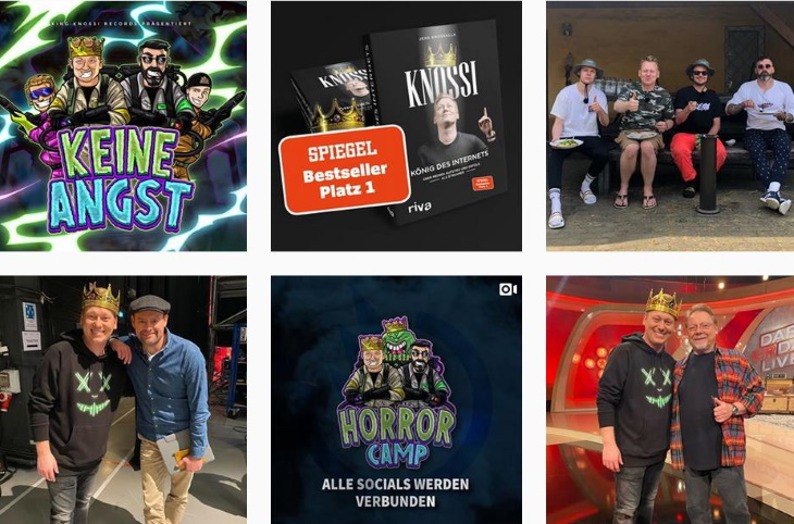 1,3 Millionen Abonnenten hat Knossi auf Instagram