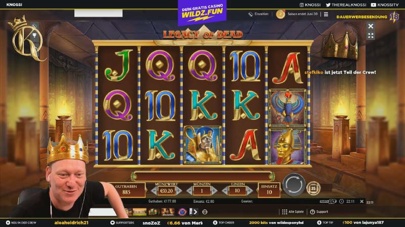 ©Twitch.com/therealknossi - Knossi war einer der ersten und bekanntesten deutschen Streamer. Mittlerweile gibt es keinen Casino Content mehr. Das heißt zumindest vorerst müssen Fans auf seine Ausraster und Freudenschreie verzichten.