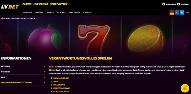 LVBet Verantwortungsvolles Spielen