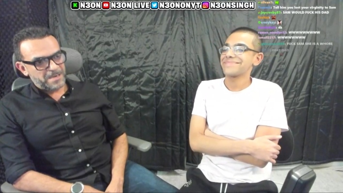 N3ON Live Stream mit seinem Vater