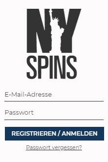 NYSpins Anmeldung