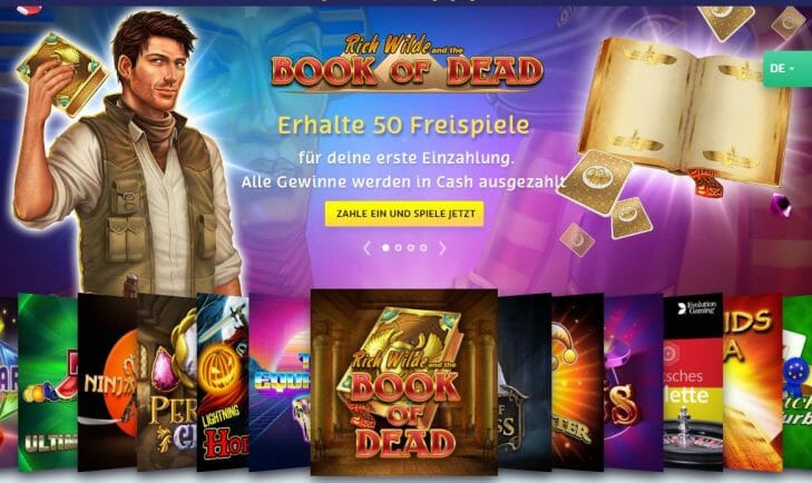 Neue Kunden erhalten im PlayOJO Casino 50 Freispiele für den Book of Dead Slot