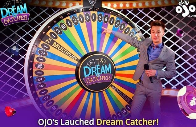 Dream Catcher ist eines der beliebten Live Spiel im PlayOJO Casino