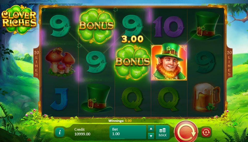 Bild zeigt den Clover Riches Slot von Playson 