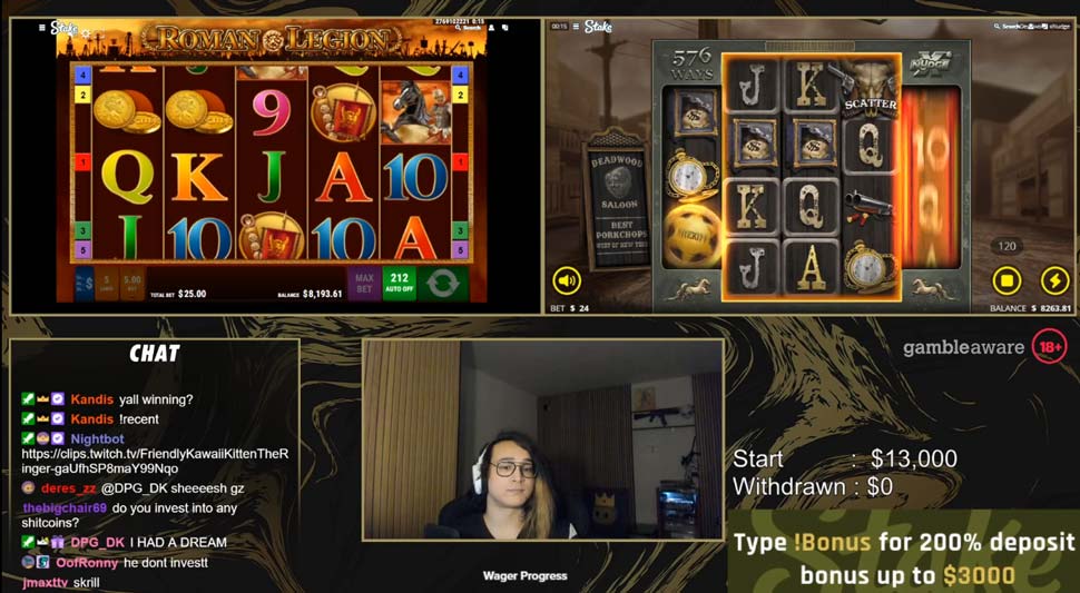 ©twitch.tv/prodigyddk | Ein Spiel reicht dem Casino Streamer nicht aus. Fast immer spielt er zwei online Slots parallel.