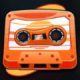 retro tapes orange