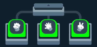 Rock Paper Scissors Handauswahl