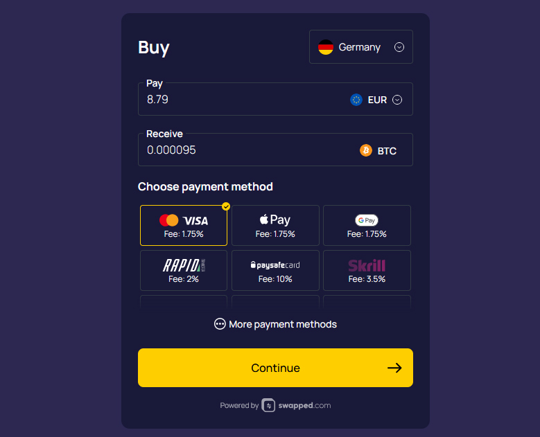 Roobet Buy Crypto Swapped
