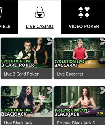 Royal Vegas mobile Live Tische