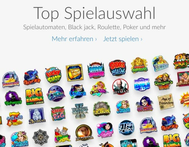 Ruby Fortune Spieleauswahl