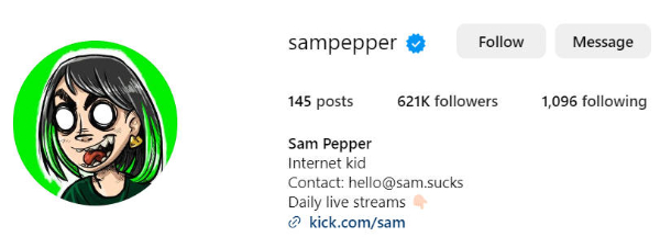 sam insta