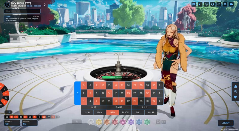 ©Stake & Animo Studios | Sky Roulette mit seinen Anime-Croupiers ist wirklich faszinierend.