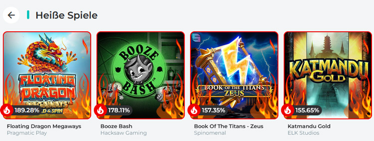 Diese Spiele bei Spinoli sind gerade 