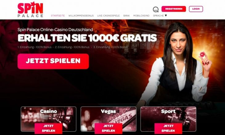 Spinpalace Live Casino Startseite