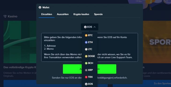 Stake Casino Einzahlung