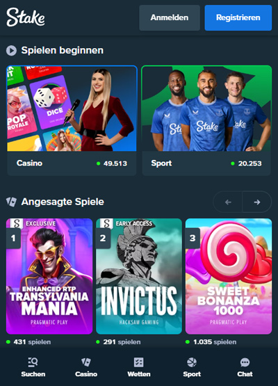 Stake Mobile Casino