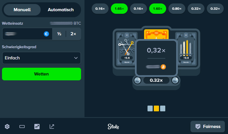 Stake Tarot Level Einfach