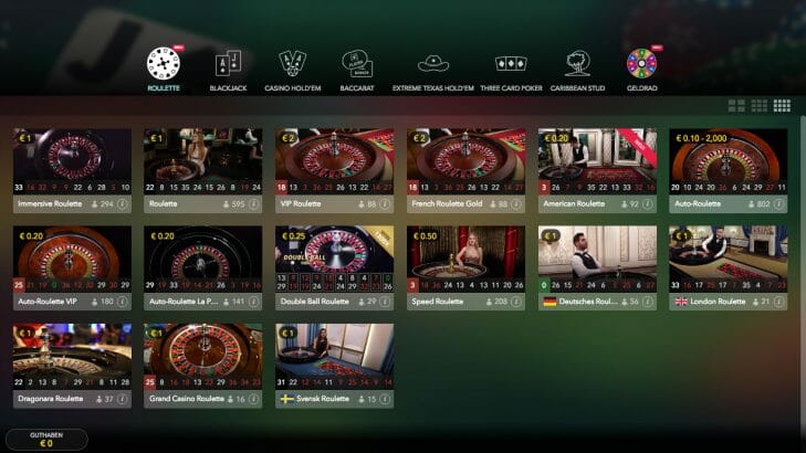 Sunnyplayer Live Roulette Übersicht