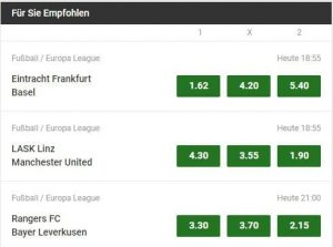 Unibet empfohlene Wetten