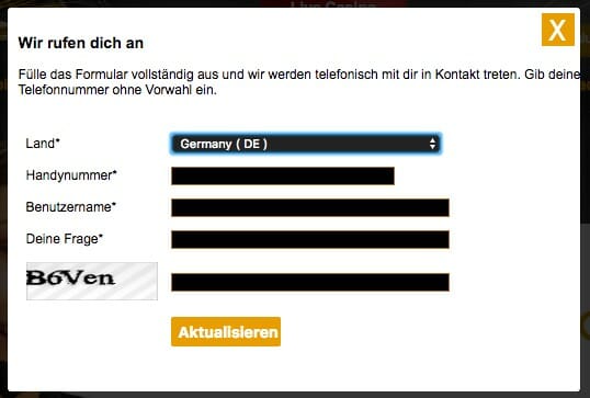 Videoslots Rückruf