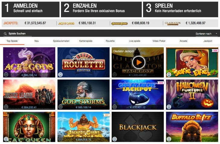 Winner Casino Spiele