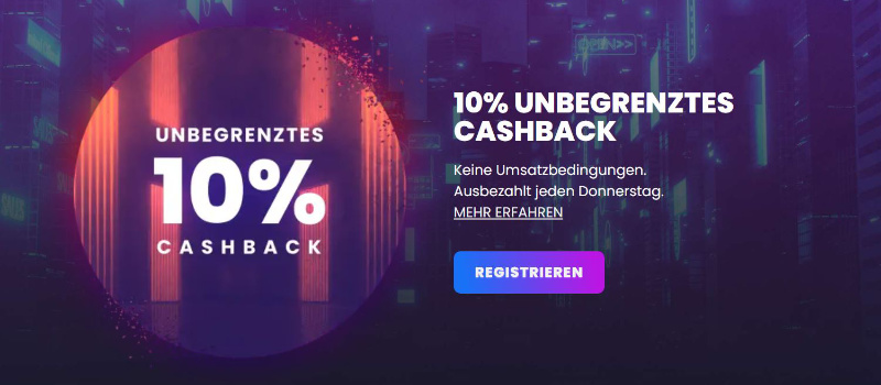 Besonders reizvoll, das Cashback Programm von Winny ohne Umsatzbedingungen